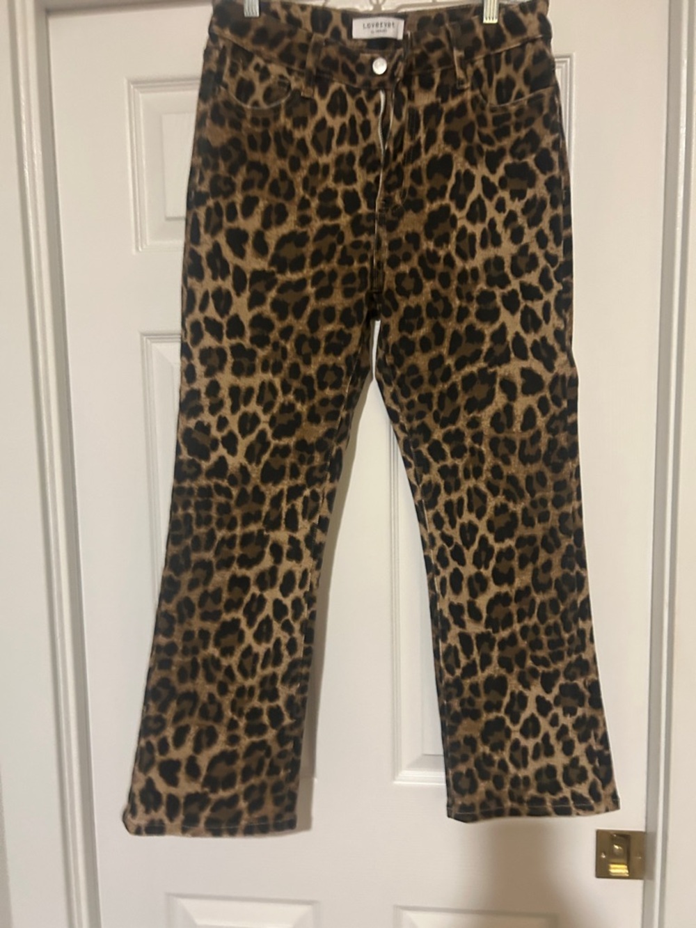 Vervet Leopard Print Jeans - Brown & Black